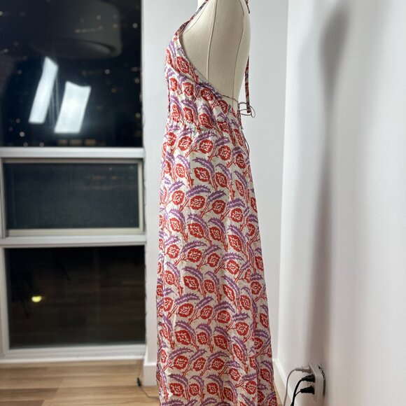 Isabel Marant printed silk crepe de chine halterneck midi dress size FR 34 - Picture 3 of 6